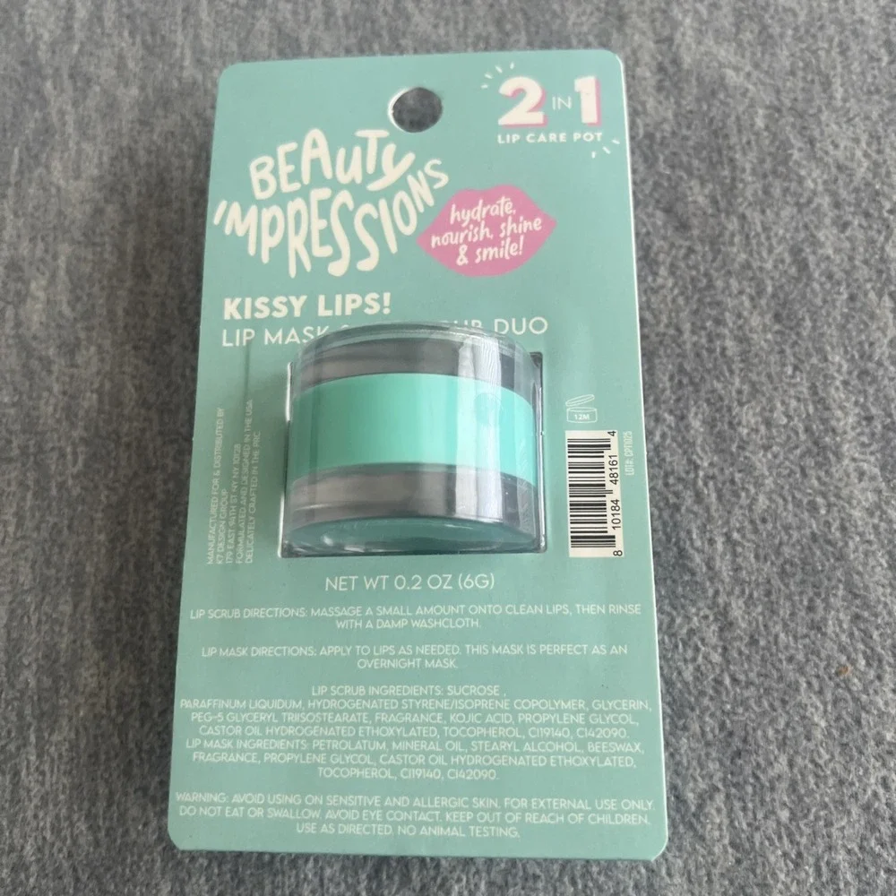 Beauty Impressions Kissy Lips Mask & Scrub Duo Viral TikTok Nourishing Vit E New